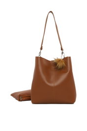 Zoozie Bags Bolso Bandolera Camel con Detalle de Flecos